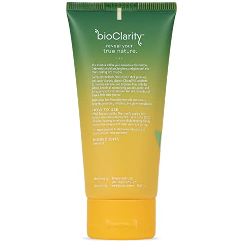 Brightening Face Mask with Vitamin C & Hyaluronic Acid - Vegan Skin Care, 2 oz