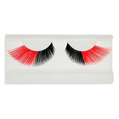 Red Black Eyelashes For Queen of Hearts Costume Accessories Halloween Lashes 1 Pair