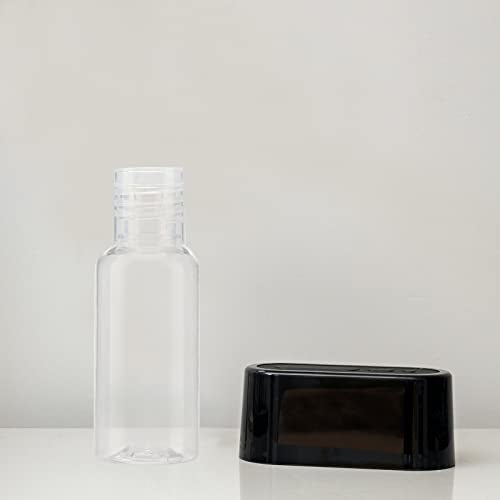 KEILEOHO 80 Pack 1oz/30ml Clear Plastic Flip Cap Bottles, Travel Bottles with Flip Cap, Empty Dispenser Container for Travel Size, Refillable Containers Bottles for Shampoo, Lotion, Cream, Toner