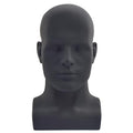 Male Mannequin Head Display Stand for Wigs Hats & Jewelry - Matte Black