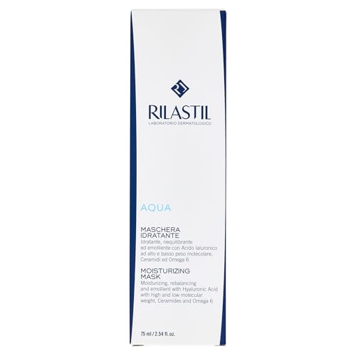 Rilastil Aqua Hydrating Facial Mask 50ml – Intensive Moisturizing, Brightening