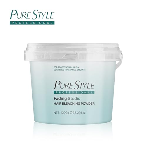 Purestyle 1000g Ammonia-Free Hair Bleach Powder with Blue Fade Technology - Dust-Free & Fast Lightening