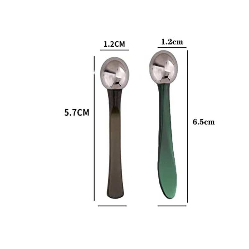 2 PCS Portable Eye Serum Cream Applicator Eyes Massage Tool, Can Be Used As Eyes Cream Spoon, Reduce Eye Swelling Flannel small gift bag