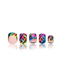 Lovful Illusion Press-On Nails - H123-L Square Short 0.8in, Reusable with Crystals