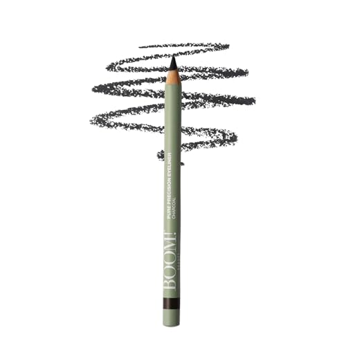 BOOM! Beauty Charcoal Precision Eyeliner Pencil, Smooth Glide, Waterproof