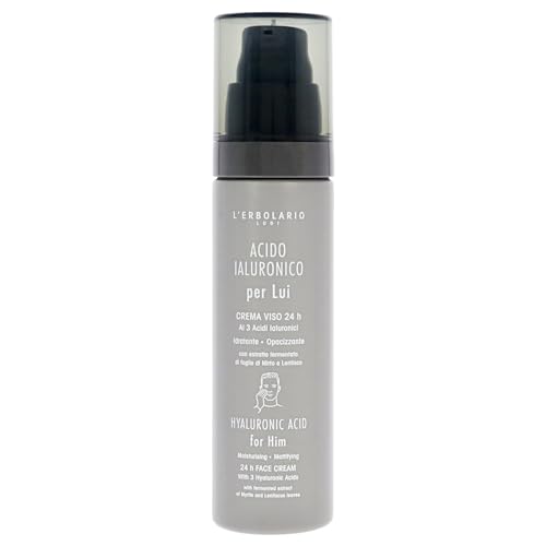 Lerbolario Hyaluronic Acid Moisturisin Mattifying Face Cream for Men - 1.6 oz Cream