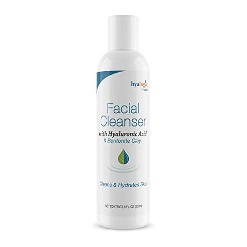 Hyalogic HA Face Wash, Hyaluronic Acid Facial Cleanser ? Moisturizing, Paraben-Free Daily Face Scrub with Bentonite Clay ? Get Youthful, Glowing Skin Naturally! (8 oz)