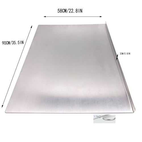 BILLAMB Stainless Steel Cutting Board 35.5 x 22.8 inch – Large Kitchen Chopping Surface