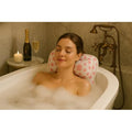 Luxury Bath Pillow for Tub. Air Mesh Fabric, Quick-Dry with Hanging Loop, Head & Neck Support, Gift-Boxed Rose-Petal Design for Women, Mom, Wife, Girlfriend (Pink Rose Petals)