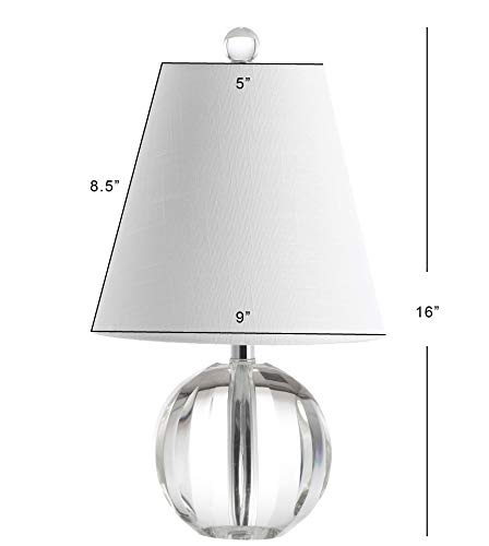 16-Inch Crystal Ball Orb Table Lamp with Metal Base - Clear Variation
