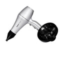 Lightweight Ionic Ceramic Hair Dryer with Diffuser - Silver - 1875W Travel-Ready Dual Voltage