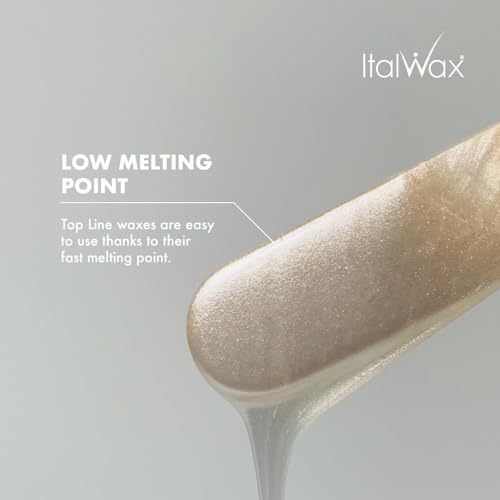 Italwax Top Line Crystal - 750g / 1.65lb - Hard wax beads for hair removal - Unscented - Synthetic formulation ideal for sensitive skins - Recommended for Bikini Area and Armpits
