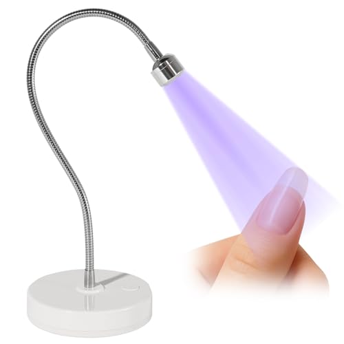Cordless UV LED Nail Lamp for Gel Nails - Silver, Rechargeable, 4.7W