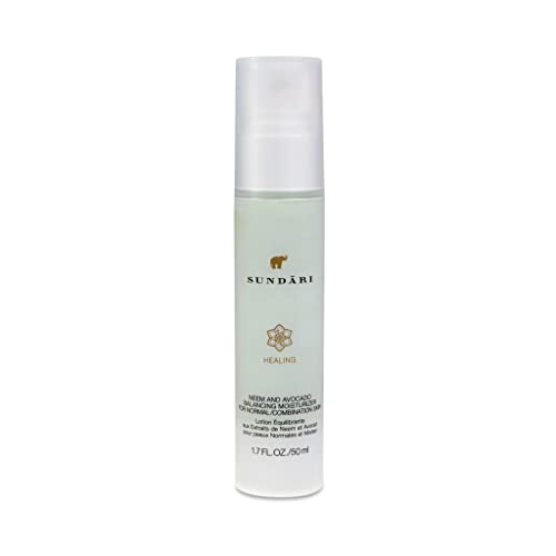 SUNDARI Neem and Avocado Balancing Moisturizer ? 1.7 Fl Oz, Hydrating Face Cream with Neem, Smoother Texture, Healthier Skin, All Natural Botanicals