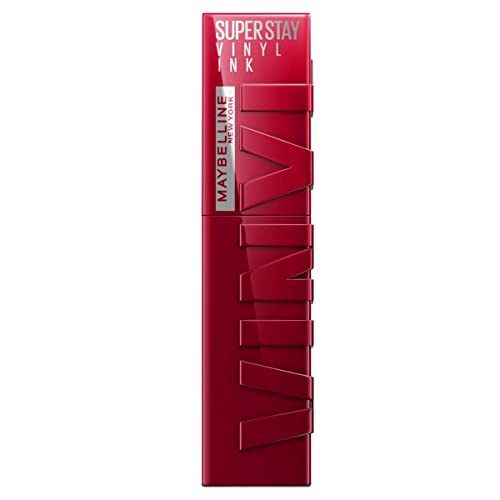 Maybelline Super Stay Vinyl Ink Liquid Lipstick Bundle - Longwear No-Budge Red & Brown