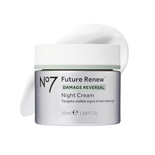 No7 Future Renew Damage Reversal Night Cream 1.69 oz | Peptide-Based Anti-Aging Moisturizer