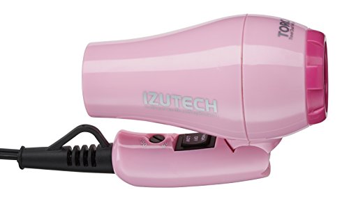 Mini Foldable Travel Hair Dryer - Dual-Voltage 1200W, Pink, Lightweight & Portable