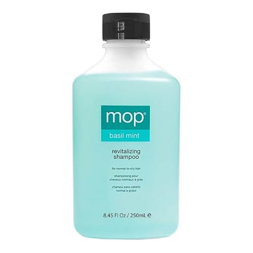 MOP Basil Mint Revitalizing Shampoo 8.45 Fl Oz for Normal to Dry Hair - Controls Oil & Adds Shine
