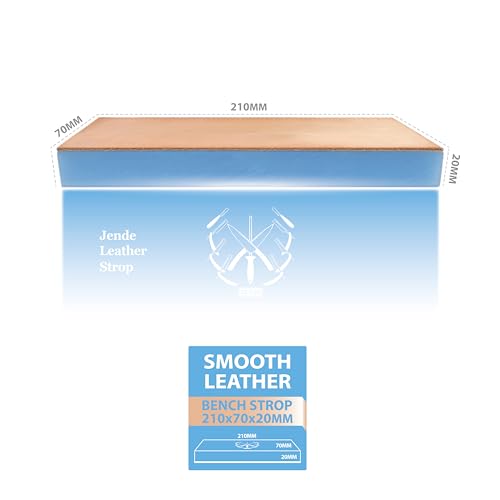 Jende 210x70mm Cow Leather Knife Strop on 3/4" thick weatherproof acrylic-Leather Knife Strop