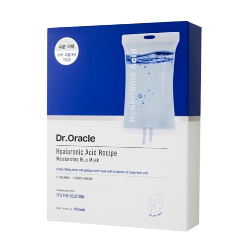 Hyaluronic Acid Blue Hydrating Sheet Mask 10 Pack - Moisturizing K-Beauty Facial Mask