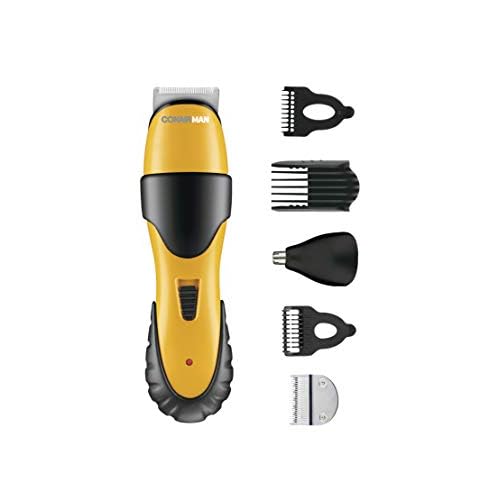 ConairMAN All-in-One Beard Trimmer for Men for Face, Nose and Ear Hair Trimmer,6 piece Men's Grooming Kit, Cordless/Rechargeable