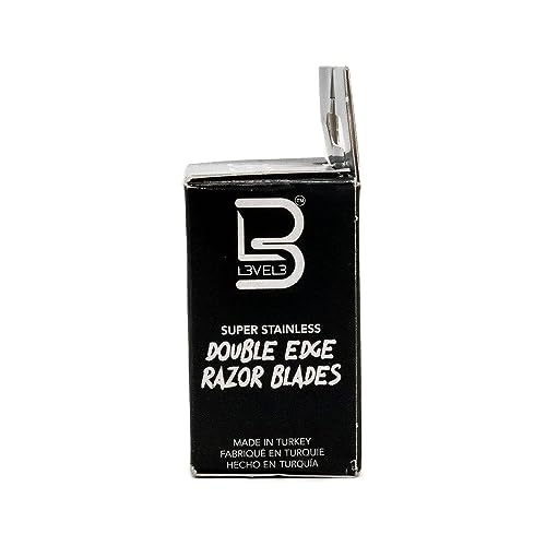 L3 Double Edge Razor Blades - Platinum Coated, Stainless Steel for the Close Shave - for Double Edged Safety Razors - 100 Count (2)