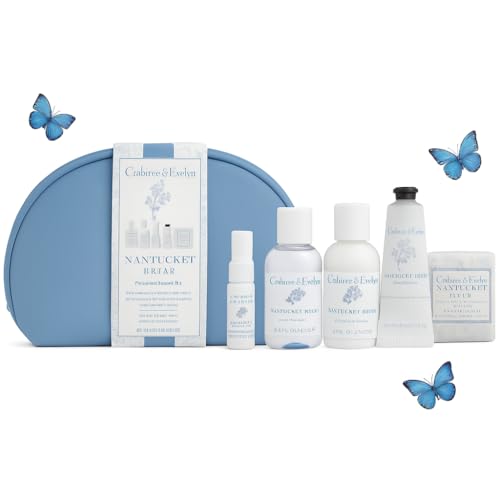 Crabtree & Evelyn Nantucket Briar Travel Skincare Gift Set – 6 Pieces