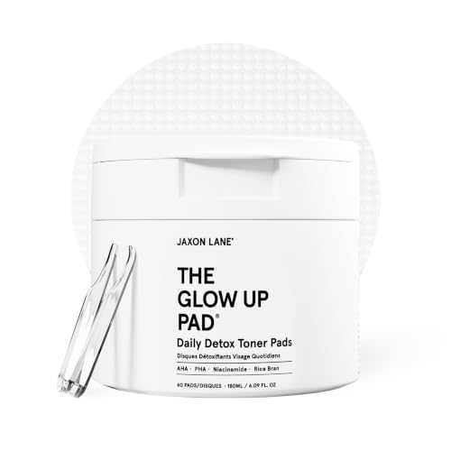 Glow Up AHA PHA Exfoliating Face Pads for Men - 60 Count