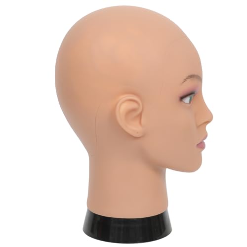 12-A-S Bald Female Mannequin Head for Wigs Makeup & Display, Cosmetology Training