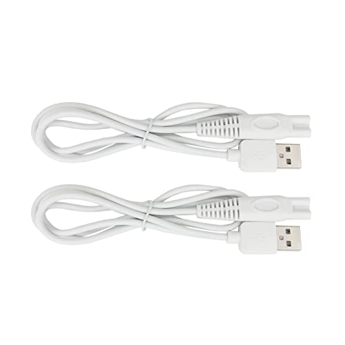 Charger Cord Replacement for Finishing Touch Flawless Legs Shaver Women Electric Trimmer - 5V USB Power Cable (2-Pack) (NOT for Flawless body razor and Flawless Nu razor)