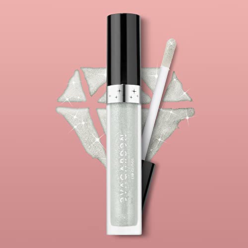 EVAGARDEN Diamond Lip Gloss - Concentration of Pearls Gives Dazzling Shine - Light and Moisturizing Film with Excellent Hold - Spreads Evenly with No Stickiness - 855 Clubber - 0.09 oz