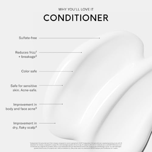 SEEN Fragrance-Free Hair Conditioner for Sensitive Skin - 8.6 Fl Oz - Non-Comedogenic, Dermatologist Developed