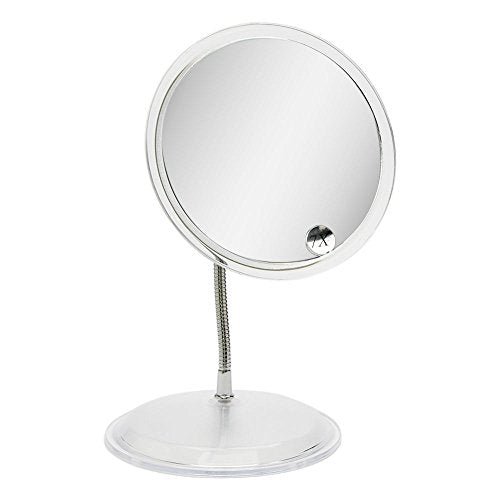 Gooseneck Vanity Mirror with 7X Magnification and Clear Acrylic Frame