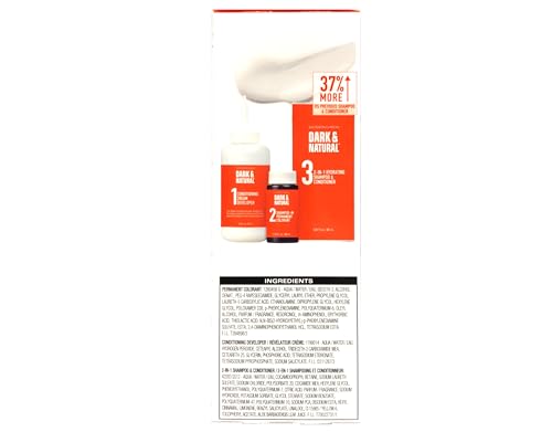 Dark & Natural Men’s Hair Color Cream - Black, 3 Pack, Ammonia-Free