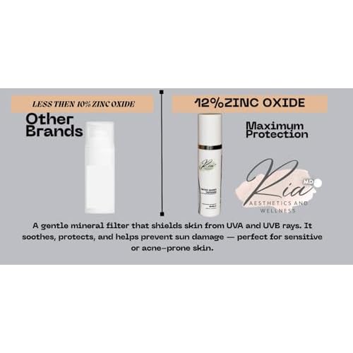 Ria Tinted Sheer Defense | Lightweight Oil-Free Tinted Moisturizer with SPF 46, Broad Spectrum Zinc Oxide Face Sunscreen & Skin Tint for Hydrating Daily Sun Protection, Made in USA