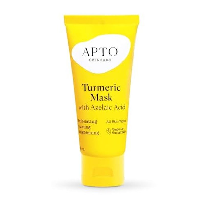 APTO Turmeric Mask w/Azelaic Acid: Brightening, Exfoliating & Soothing Thick & Creamy Formula for a Glowing & More Even-Toned Complexion, 2 oz.