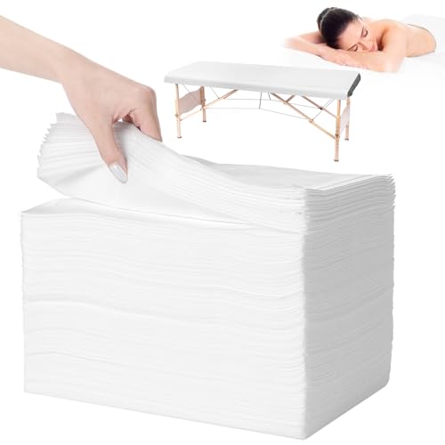 White Disposable Massage Bed Sheets 71x31.5 inch - Hygienic Cover for Spa & Beauty