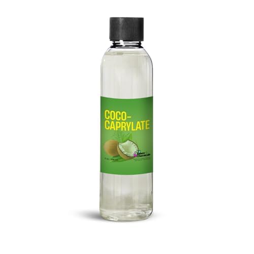 Coco Caprylate Oil for Cosmetics (8 Oz / 236 mL) Coco-Caprylate Plant-Based Emollient for Cosmetics, Serums, and Conditioners Natural Silicone Alternative for Skin and Hair Care Formulations
