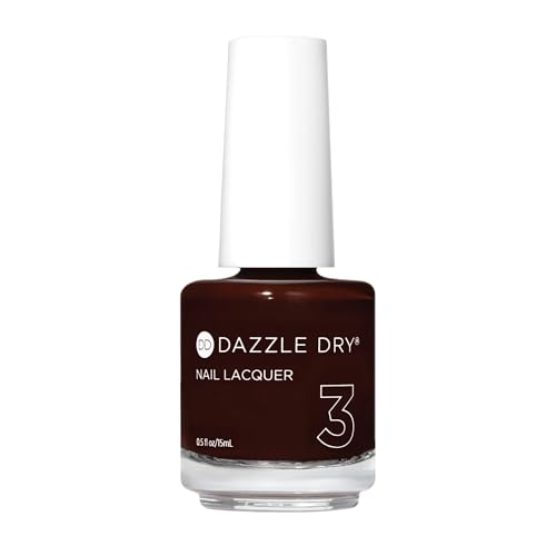 Dazzle Dry Nail Lacquer (Step 3) - Zest - A dark chocolatey red. Full coverage cream. (0.5 fl oz)