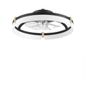 20-Inch Smart Ceiling Fan with Lights, Remote & Alexa Control, Black+Gold, Low Profile Flush Mount