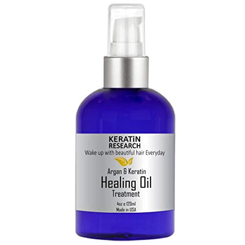 Keratin Research Argan & Keratin Hair Repair Oil Serum 4oz - Nourishing & Shine-Enhancing Treatment
