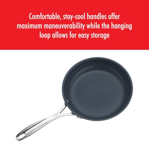 2-Piece Stainless Steel Nonstick Fry Pan Set 8-Inch & 10-Inch with Ceramic Coating