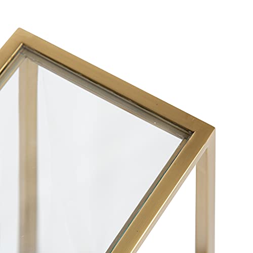 Gold Accent Drink Table - Modern Glam Side Table for Display & Storage