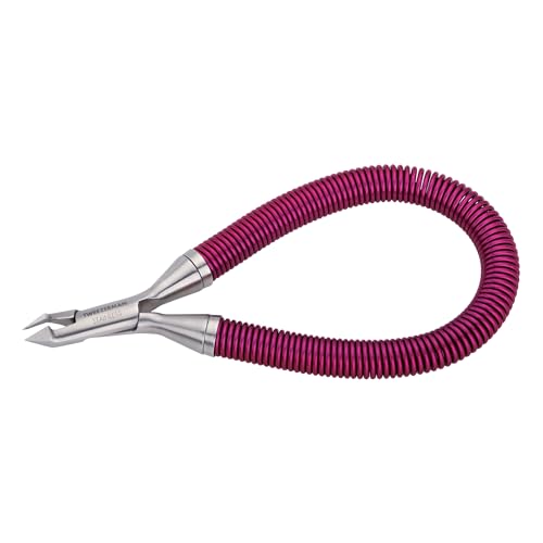 Tweezerman Grip & Snip Spiral Spring Cuticle Nipper - Assorted Colors, 2.5 x 1 x 6 in
