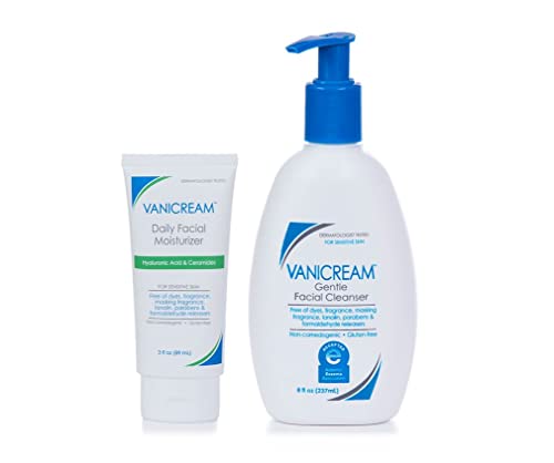 Vanicream 2-Piece Facial Skincare Set - Moisturizer & Gentle Cleanser with Pump