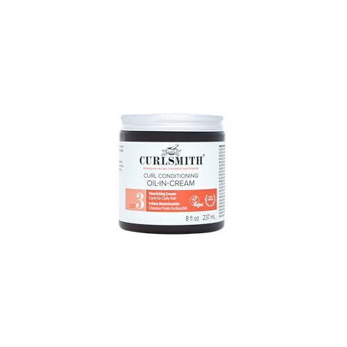 Curlsmith Curl Conditioning Oil-in-Cream - Deep Moisture Leave-In for Thick Curly Hair, 8 Fl Oz - Vegan & Cruelty-Free
