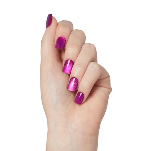 KISS imPRESS No Glue Mani Press On Nails, ColorFX, 'Levels', Pink, Short Size, Squoval Shape, Includes 30 Nails, Prep Pad, Instructions Sheet, 1 Manicure Stick, 1 Mini File