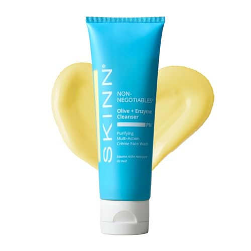 SKINN Evening Face Wash Cream - Olive Oil Enzyme Cleanser - 4oz - PM Cleanser