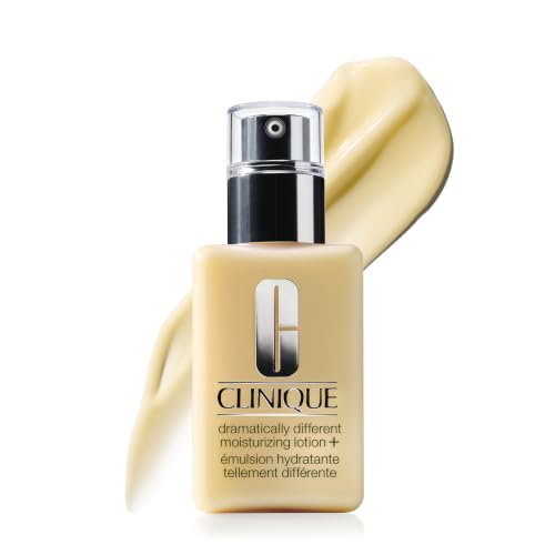 Clinique Dramatically Different Moisturizing Lotion+ 4.2 Fl Oz - Hydrating Face Moisturizer with Glycerin & Urea, Strengthens Skin Barrier