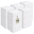 White 100 Pack Microfiber Washcloths - Soft, Durable Face Towels for Home & Spa